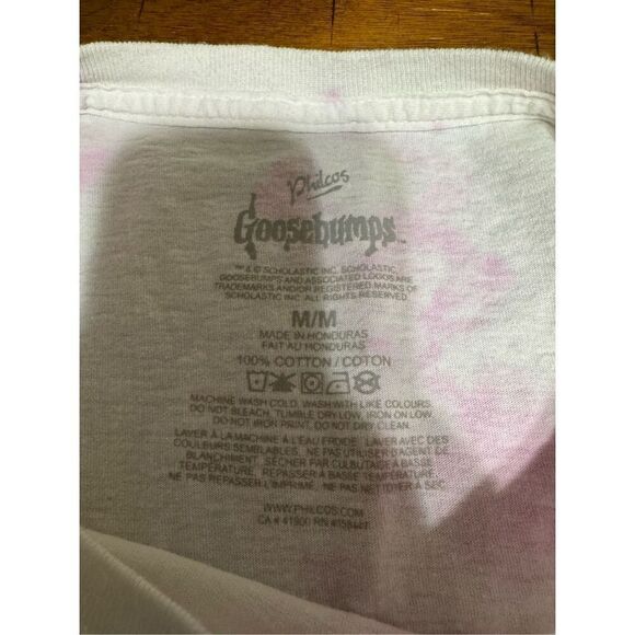Goosebumps Night of the Living Dummy Pink Tye Dye Oversized Tee Size Medium - Picture 4 of 6